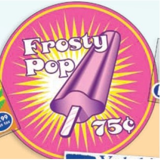 Custom Static Stick Decal w/Clear Face Static (29-41 Square Inch)