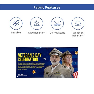 Custom Vinyl Mesh Banner Top and Bottom Pole Pocket (1' x 1ft/SQFT)