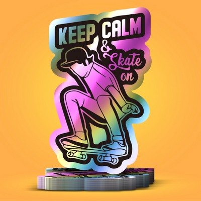 7" Custom Holographic Sticker