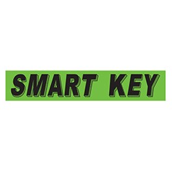 "SMART KEY" Green/Black Rectangle Slogan Vinyl Sticker
