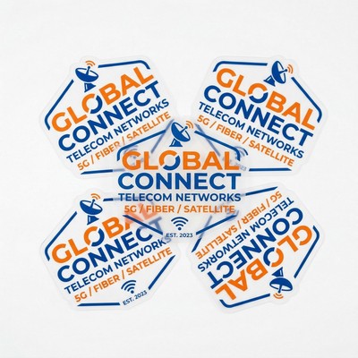 12.1 to 16 Sq. Inch Outdoor/ Indoor Clear Cling Vinyl Static Back Decal