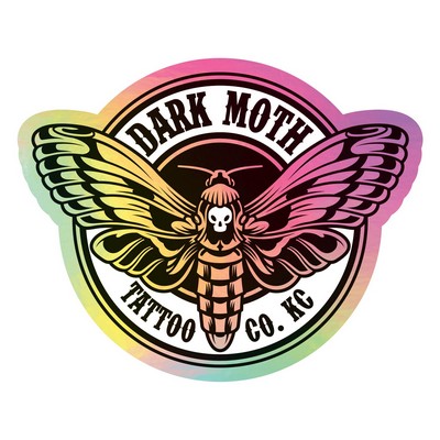 Holographic Stickers | Custom | Die Cut Shape | Permanent Adhesive | 5 or Less Sq In