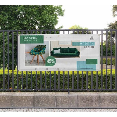 Custom Vinyl Mesh Banner Left and Right Pole Pocket (1' x 1ft/SQFT)