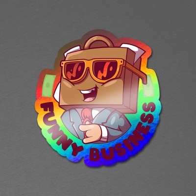 3" x 3" Vinyl Die Cut Holographic Sticker 6mil
