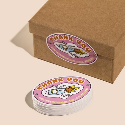 5"x3" Custom Oval Sticker (High Quantity)