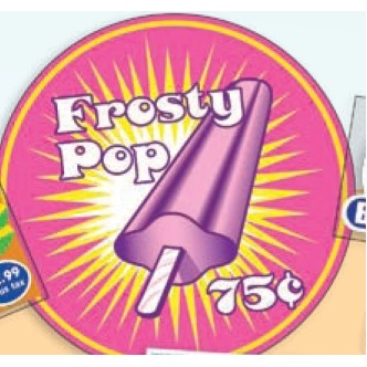 Custom Static Stick Decal w/Clear Face Static (74-93 Square Inch)