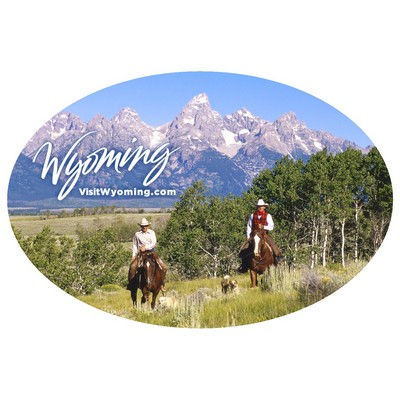 Full Color Bumper Sticker | Oval | 4" x 6" | White Vinyl