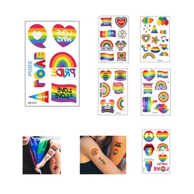 Waterproof Rainbow Tattoo Stickers