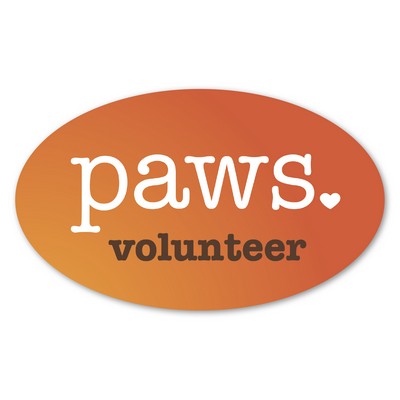 5 X 3" Oval Perm Bumper Sticker