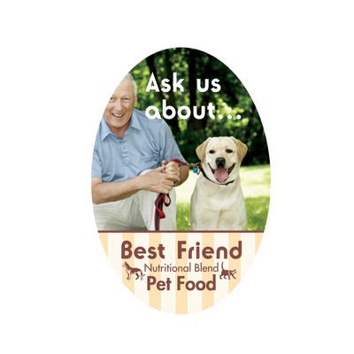 Double-Sided Window Decal | Custom | Die Cut Shape | Poly | Perm Adh | Full Color | 18 to 28 Sq