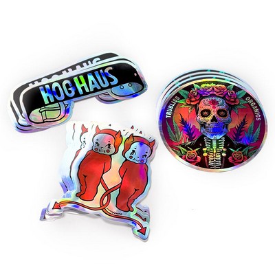 Glossy Die-Cut Holographic Sticker