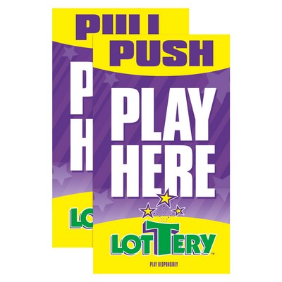 Double-Sided Window Decal | Custom | Square Corner | Static Cling | 74 to 93 Sq In